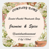 Aufkleber #11, Etikett für Kerzenseife, bearbeitba (Vorderseite)