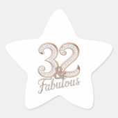 Aufkleber - 32 & Fabulous (Vorderseite)