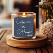 Aufkleber 3-in Blau, Monogramm und positive Bestät