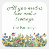 Aufkleber 3-in-Name | Funny Zitat Hübsche Wildblum (Vorderseite)