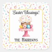 Aufkleber 3-in, Name | Ostersegnung glücklich Oste (Vorderseite)