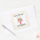 Aufkleber 3-in, Name | Ostersegnung glücklich Oste (Umschlag)