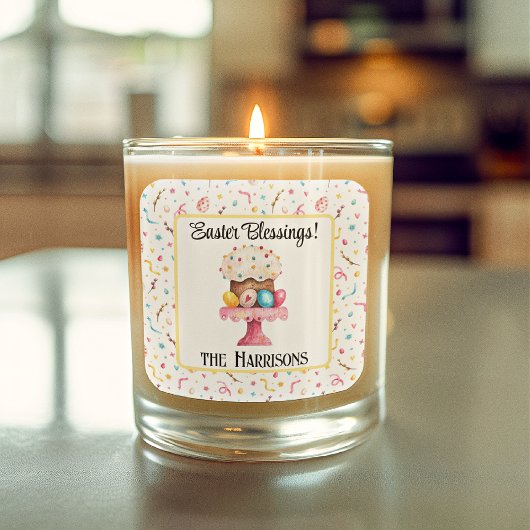 Aufkleber 3-in, Name | Ostersegnung glücklich Oste