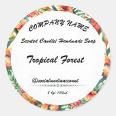 Aufkleber,#9 Etikett für die Seife der Geschenkker Runder Aufkleber (Vorderseite)