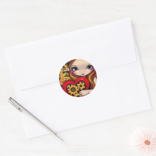 Aufkleber "A Clockwork Valentine" (Umschlag)