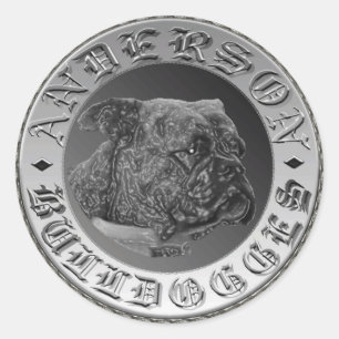 Aufkleber/Abziehbild Andersons Bulldogges Runder Aufkleber