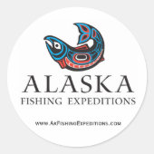 Aufkleber "Alaska Fishing Expedings" (Vorderseite)