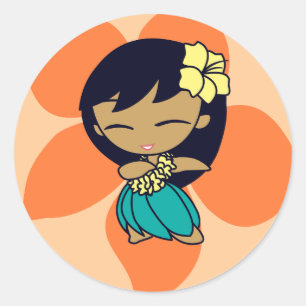 Aufkleber "Aloha Honeys" in lt. Pfirsich