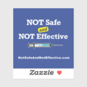 Aufkleber am Platz - NICHT sicher und NICHT wirksa (Blatt)