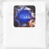 Aufkleber am Wahrheitsmarkt (Tasche)