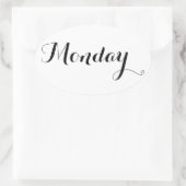 Aufkleber am Wochenende: Montag (Tasche)