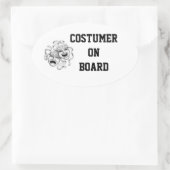 Aufkleber an Bord (Tasche)