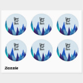 Aufkleber, angepasster Text Runder Aufkleber (Blatt)