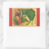 Aufkleber-annoncieren antiker Vintager Garten Veg Rechteckiger Aufkleber (Tasche)