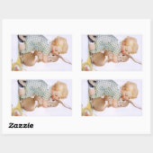 Aufkleber Antique Adorable Kaninchen Hasen (Blatt)