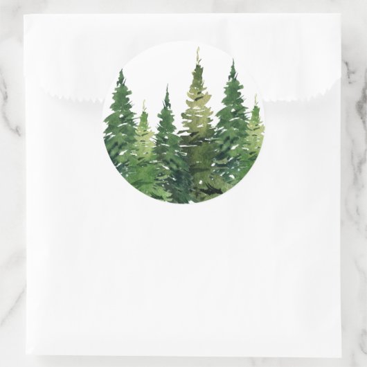 Aufkleber - Aquarellwald (Tasche)