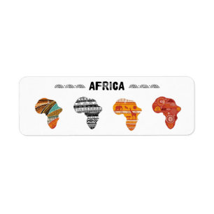 Aufkleber auf dem afrikanischen Kontinent
