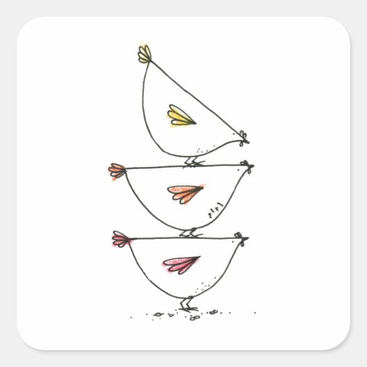 Aufkleber auf dem Hühnerplatz (Vorderseite)