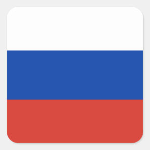 Aufkleber auf dem russischen Flaggenplatz
