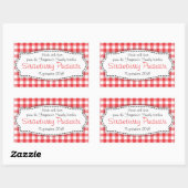 Aufkleber auf der Lebensmittelmarke "Erdbeeren" od (Blatt)