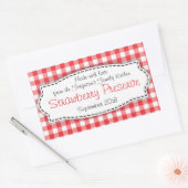 Aufkleber auf der Lebensmittelmarke "Erdbeeren" od (Umschlag)