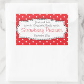 Aufkleber auf der Lebensmittelmarke "Erdbeeren" od (Tasche)