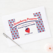 Aufkleber auf der Lebensmittelmarke "Erdbeeren" od (Umschlag)