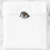 Aufkleber, Auge Runder Aufkleber (Tasche)