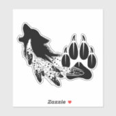 Aufkleber aus aufgeschnittenem Vinyl - Littlewolf (Blatt)