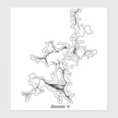 Aufkleber aus Beton (Blatt)