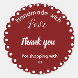 Aufkleber aus dunkelroten Farben