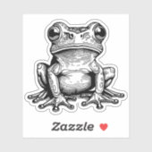 Aufkleber aus Frosch (Blatt)