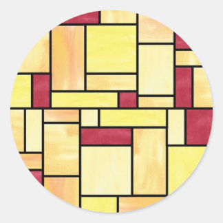 Aufkleber aus Gelb und Rot