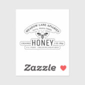 Aufkleber aus geschnittenem Vinyl-3 oz-Honigspieß (Blatt)