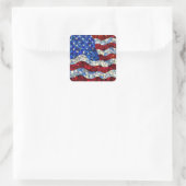 Aufkleber aus Glas mit amerikanischer Flagge (Tasche)