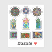 Aufkleber aus Hartglas (Blatt)