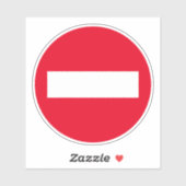 Aufkleber aus Vinyl mit rundem rotem Stopp (Blatt)