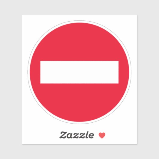 Aufkleber aus Vinyl mit rundem rotem Stopp (Blatt)