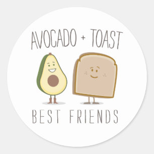 Aufkleber "Avocado + Toast Best Friends"