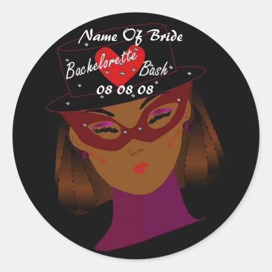 Aufkleber "Bachelorette Bash" - individuell anpass (Vorderseite)