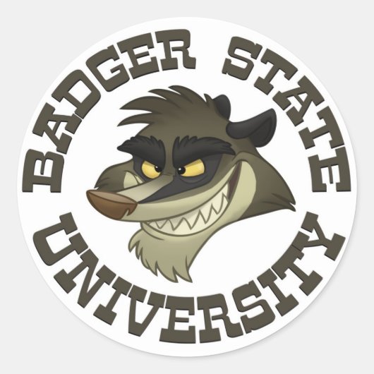 Aufkleber "Badger Staat University" (Vorderseite)