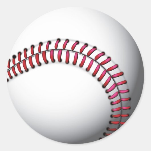 Aufkleber/Baseball Runder Aufkleber (Vorderseite)