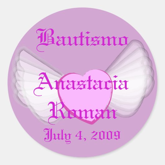 Aufkleber "Bautismo" individuell anpassen (Vorderseite)