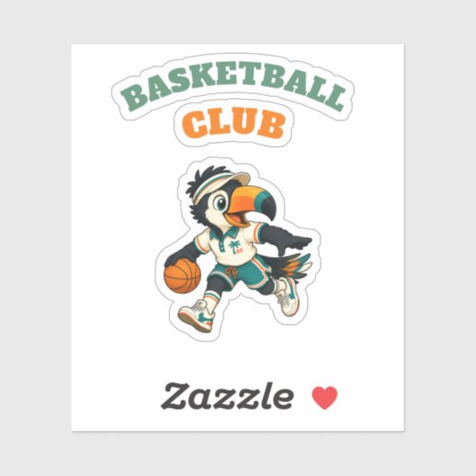 Aufkleber Benutzerdefiniert Kinder Tukane Basketba (Blatt)