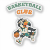 Aufkleber Benutzerdefiniert Kinder Tukane Basketba (Vorderseite)