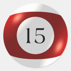Aufkleber - Billard - 15 Ball
