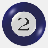 Aufkleber - Billard - 2 Ball