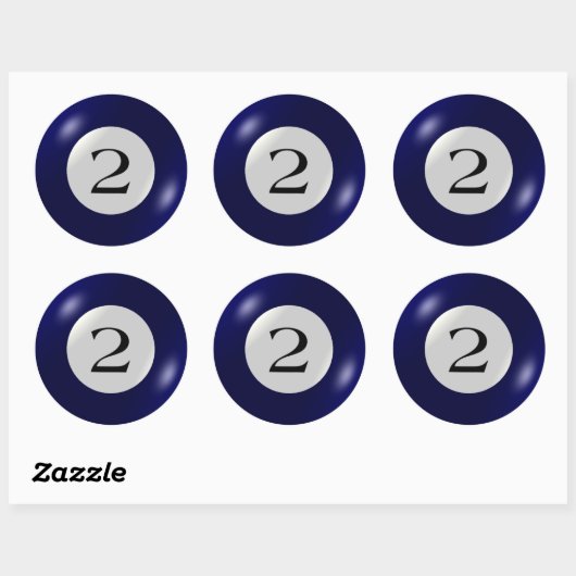 Aufkleber - Billard - 2 Ball (Blatt)