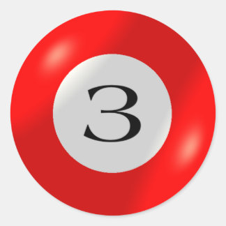 Aufkleber - Billard - 3 Ball