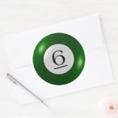 Aufkleber - Billard - 6 Ball (Umschlag)